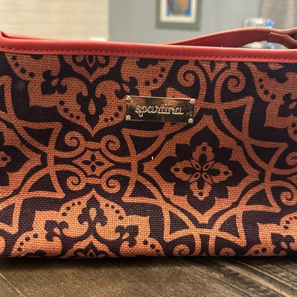 Spartina 449 Red and Black Floral Clutch - Picture 1 of 8